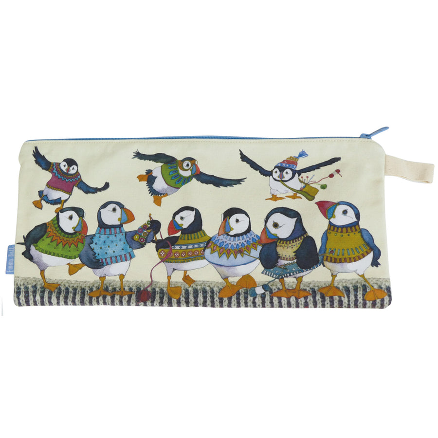 Woolly Puffins Long Project Bag from Emma Ball