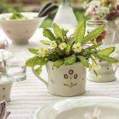 Susie Watson pottery Dark Red Auricula Planter. 