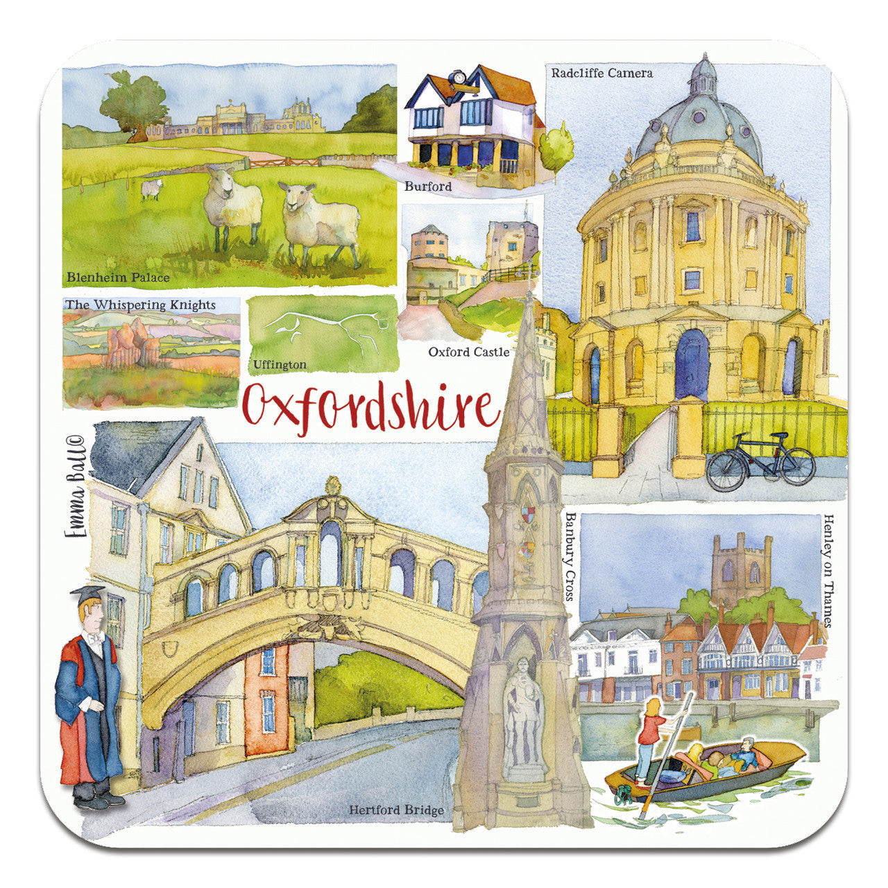 Oxfordshire Coaster from Emma Ball
