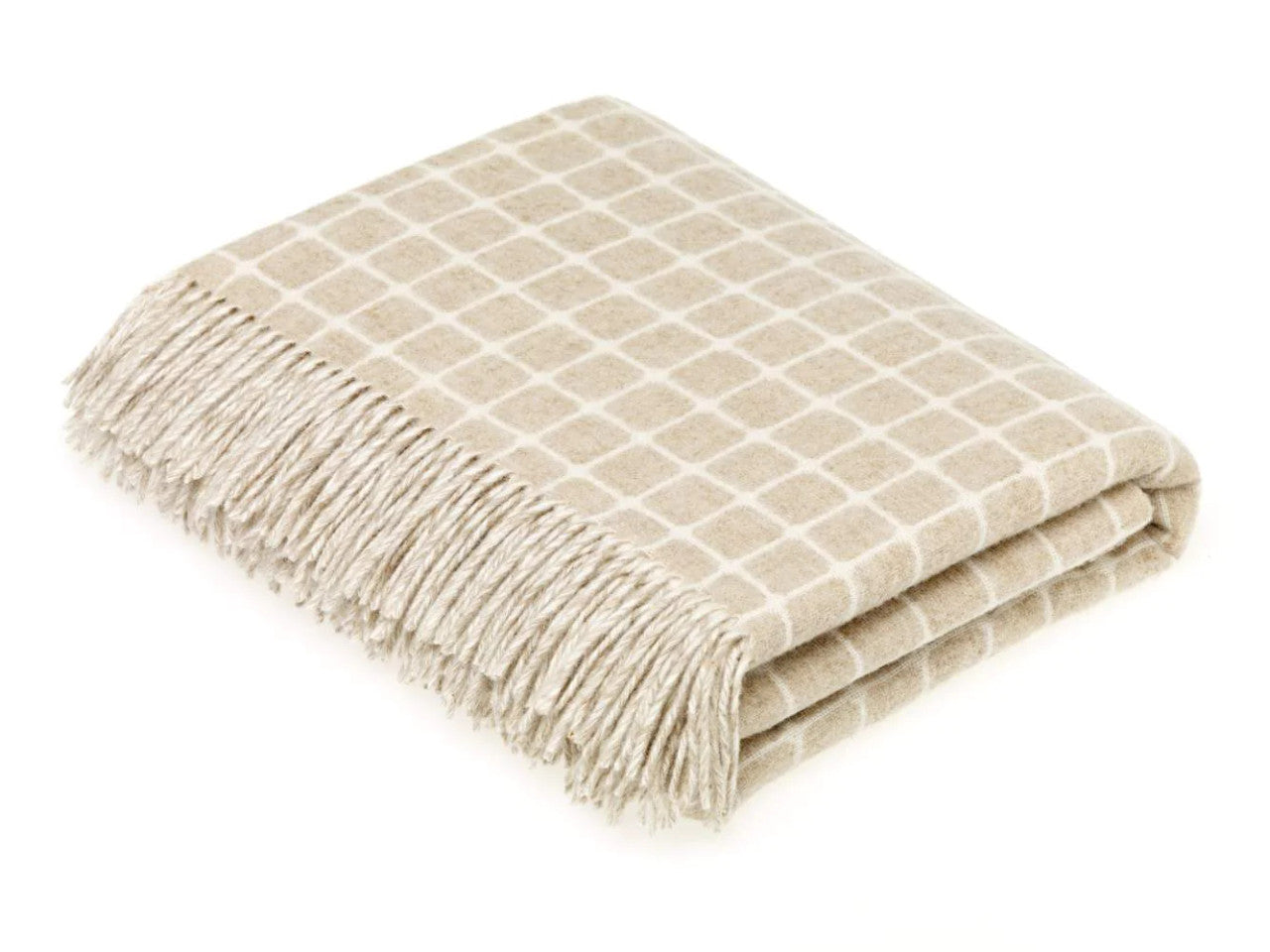 Classic Collection Athens Marino Lambswool Throw Blanket by Bronte Moon. Made in England.