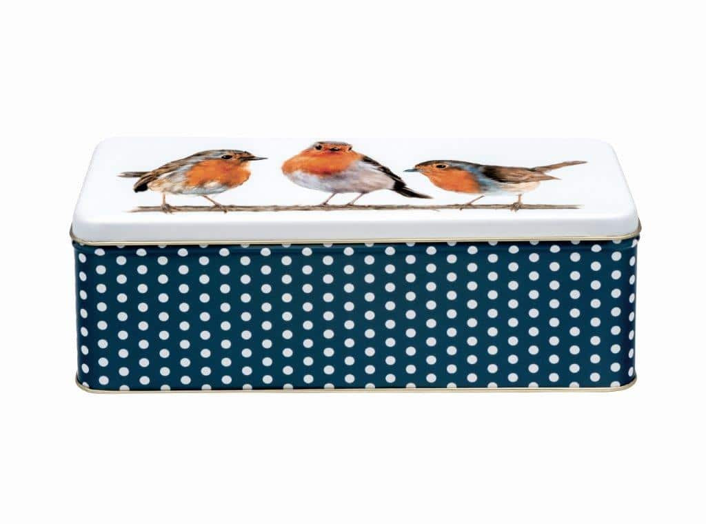 Jo Stockdale Robins Long Deep Rectangular Tin.