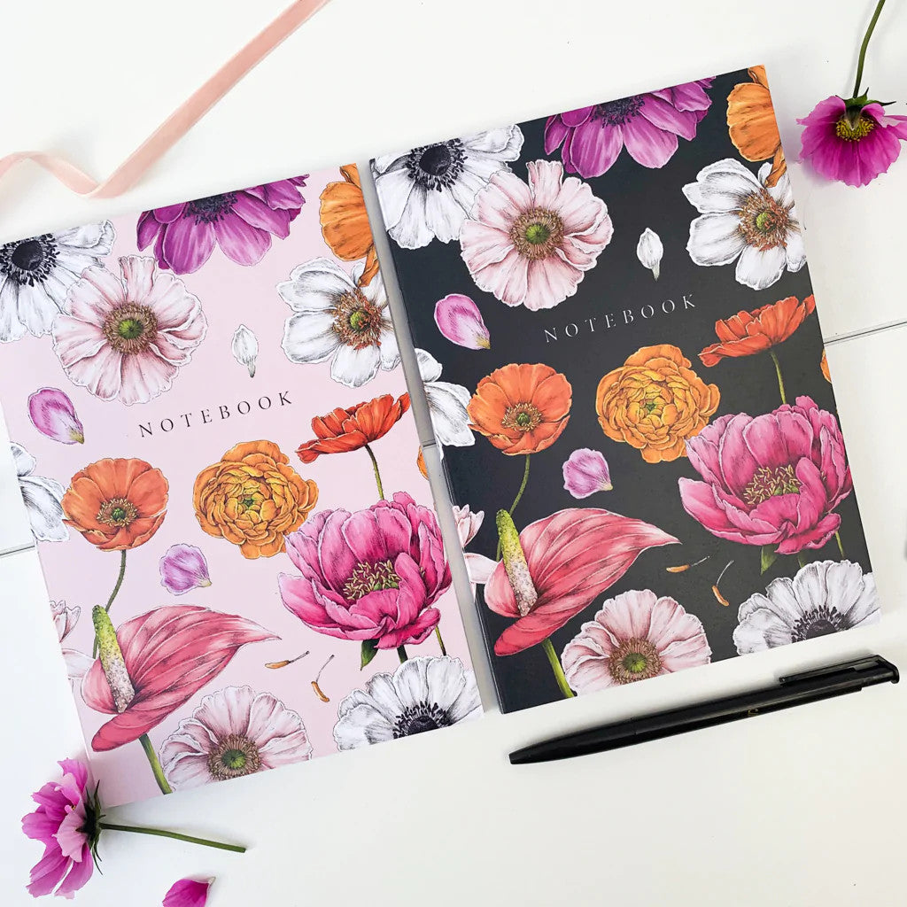 Floral Brights - Set of 2 A5 Notebooks by Catherine Lewis Design