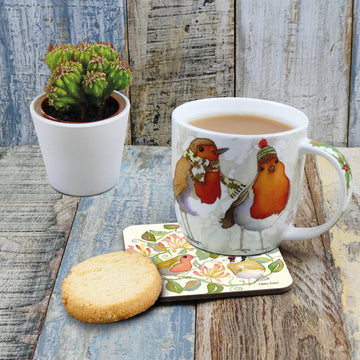 Emma Ball Christmas Robins Bone China Mug (Boxed) Image