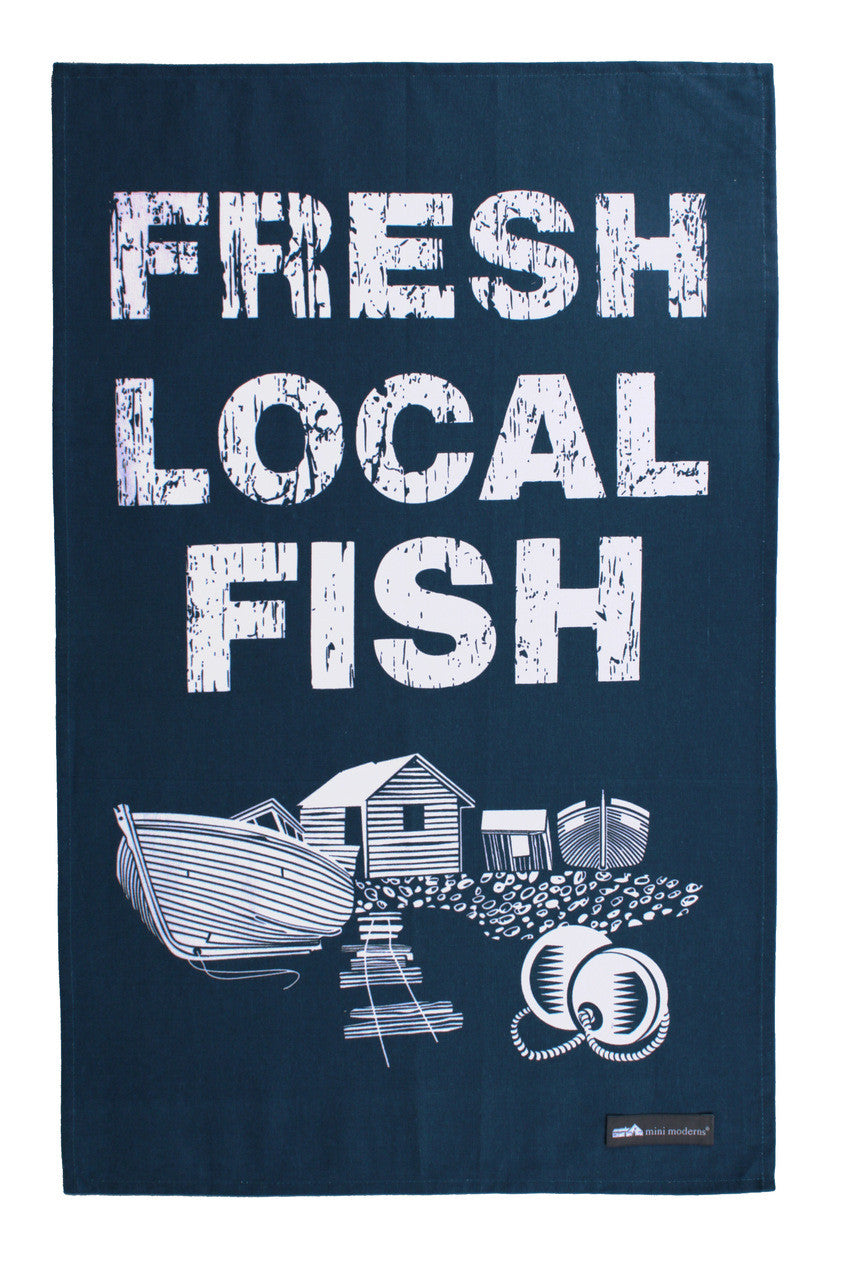 Mini Moderns local spuds cotton tea towel from Ulster Weavers.