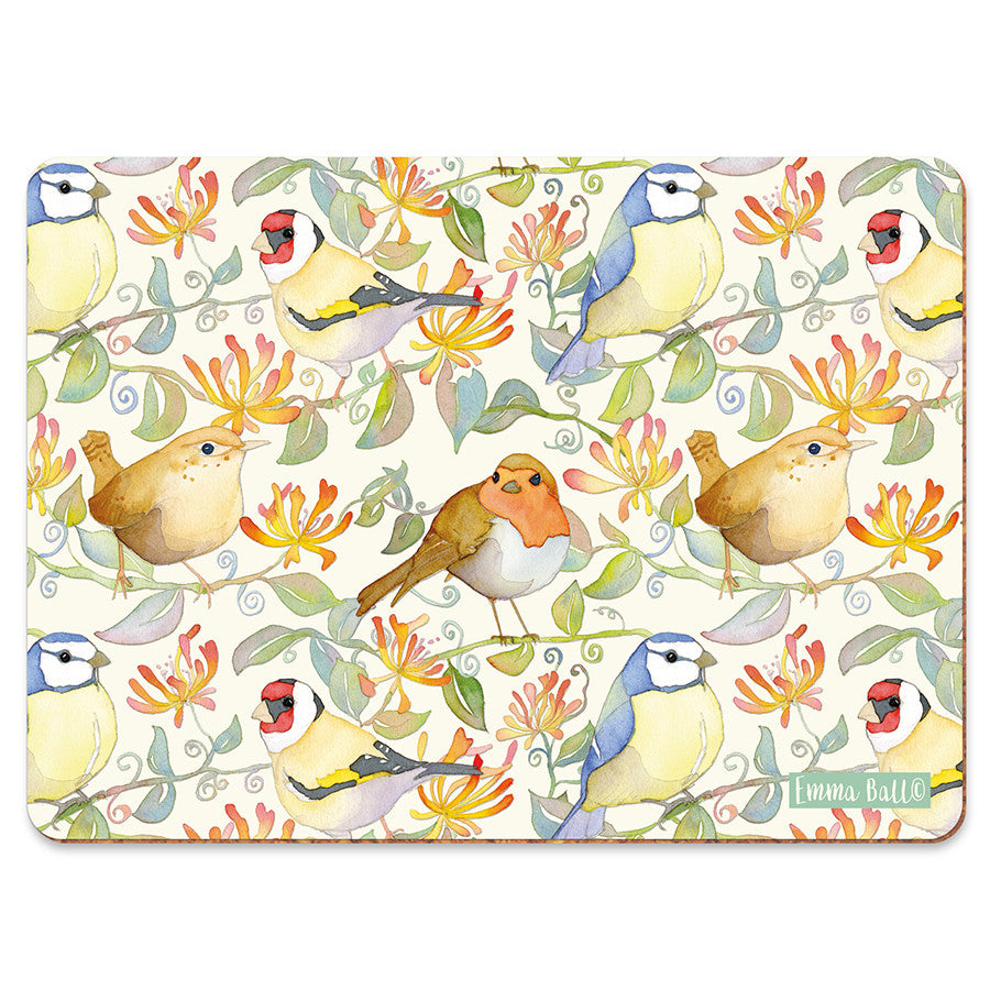 Garden Birds placemat by Emma Ball