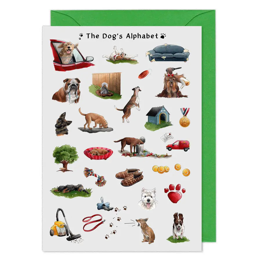 The Dog's Alphabet Greeting Card