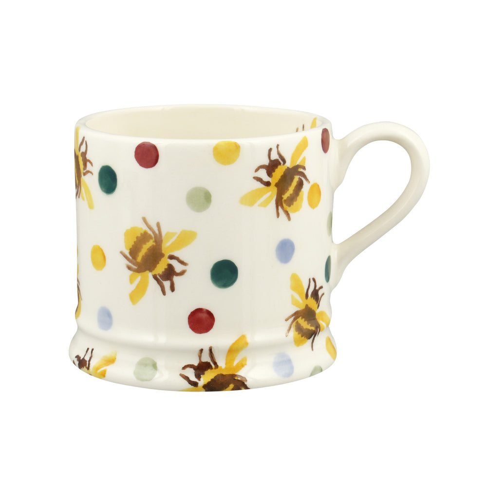 Hand made small Bumblebee & Small Polka Dot mug from Emma Bridgewater