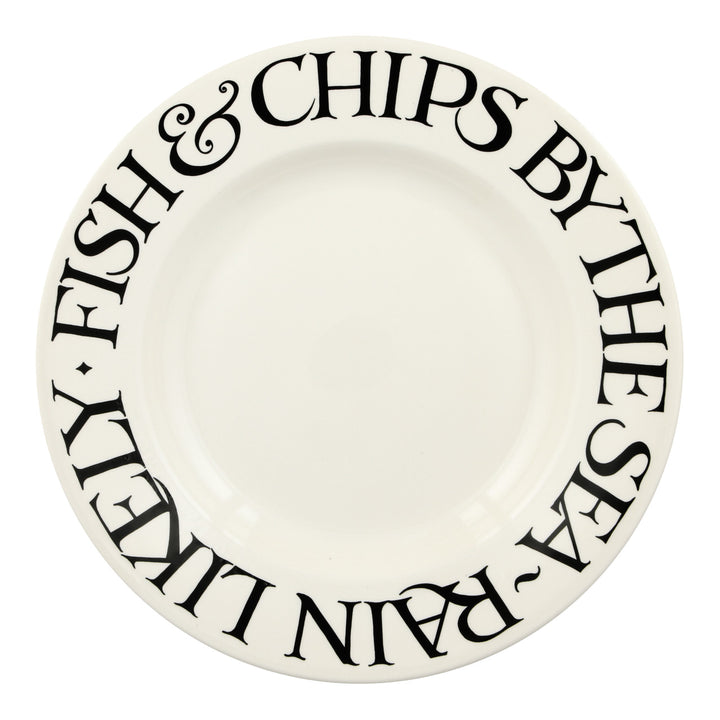 Emma Bridgewater Black Toast  Fish & Chips 10 1/2 inch plate.
