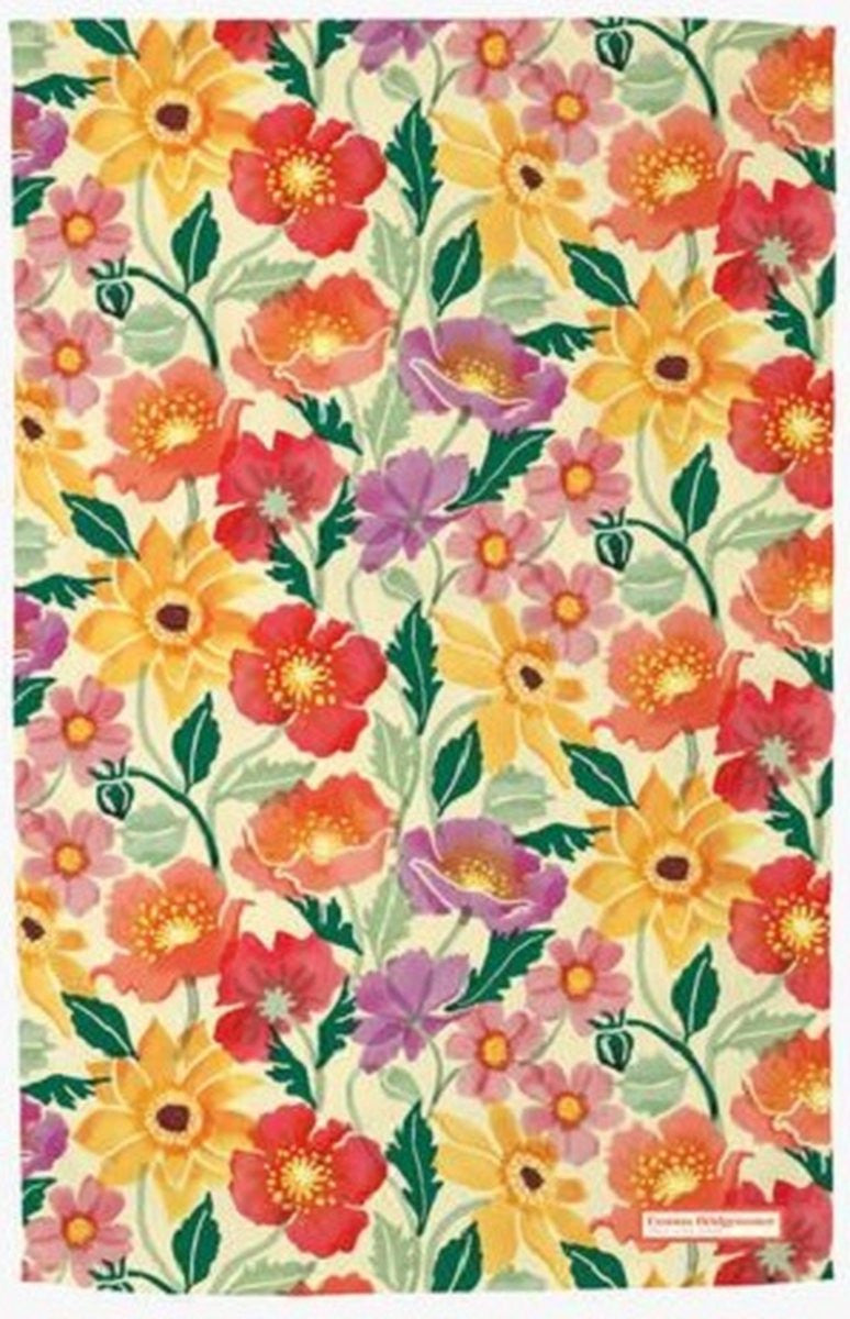 Emma Bridgewater Poppies & Cosmos 100% Cotton tea towel 
