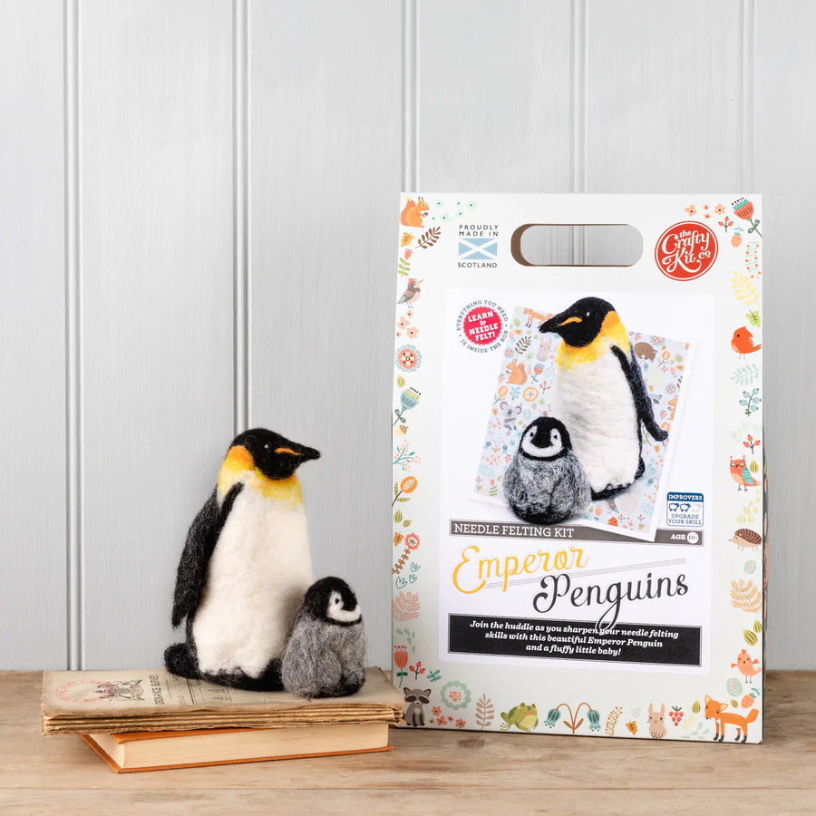 Emperor Penguins Needle Felting Kit from The Crafty Kit Co. Made in Scotland