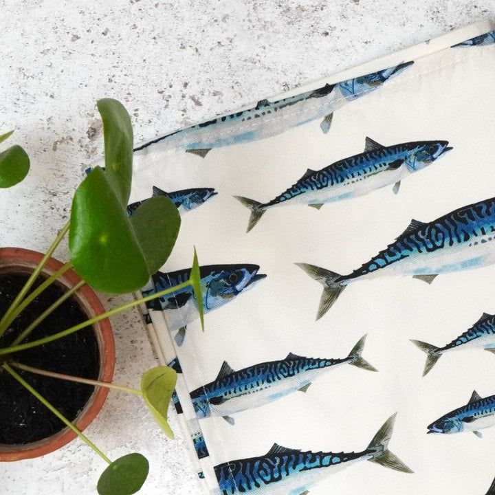 Mackerel Tea Towel by Corinne Alexander.