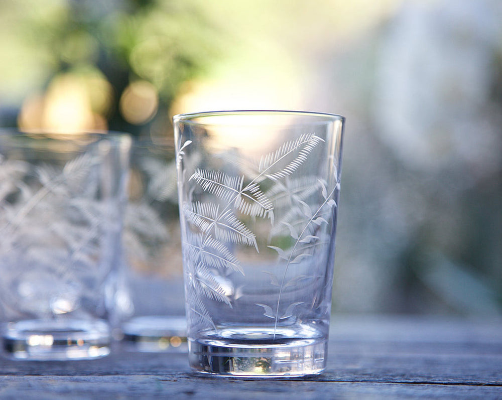 Tumbler with Fern Design by The Vintage List.