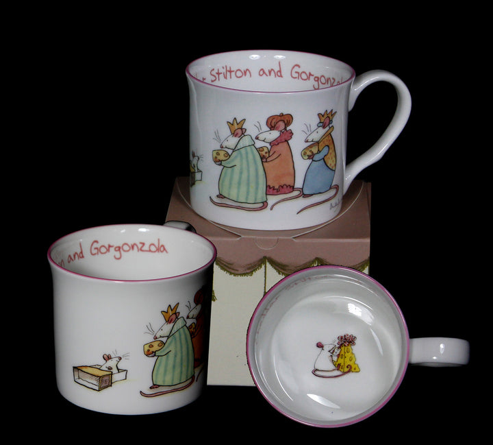 Cheddar, Stilton & Gorgonzola mug by artist Anita Jeram.