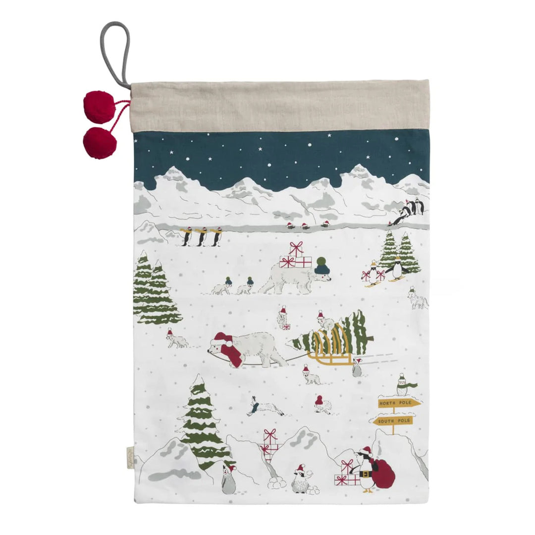Snow Season Christmas Sack by Sophie Allport.