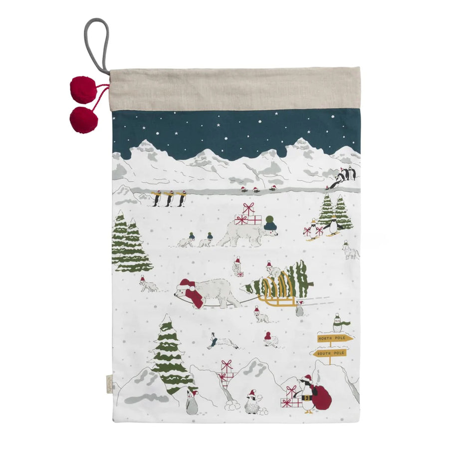 Snow Season Christmas Sack by Sophie Allport.