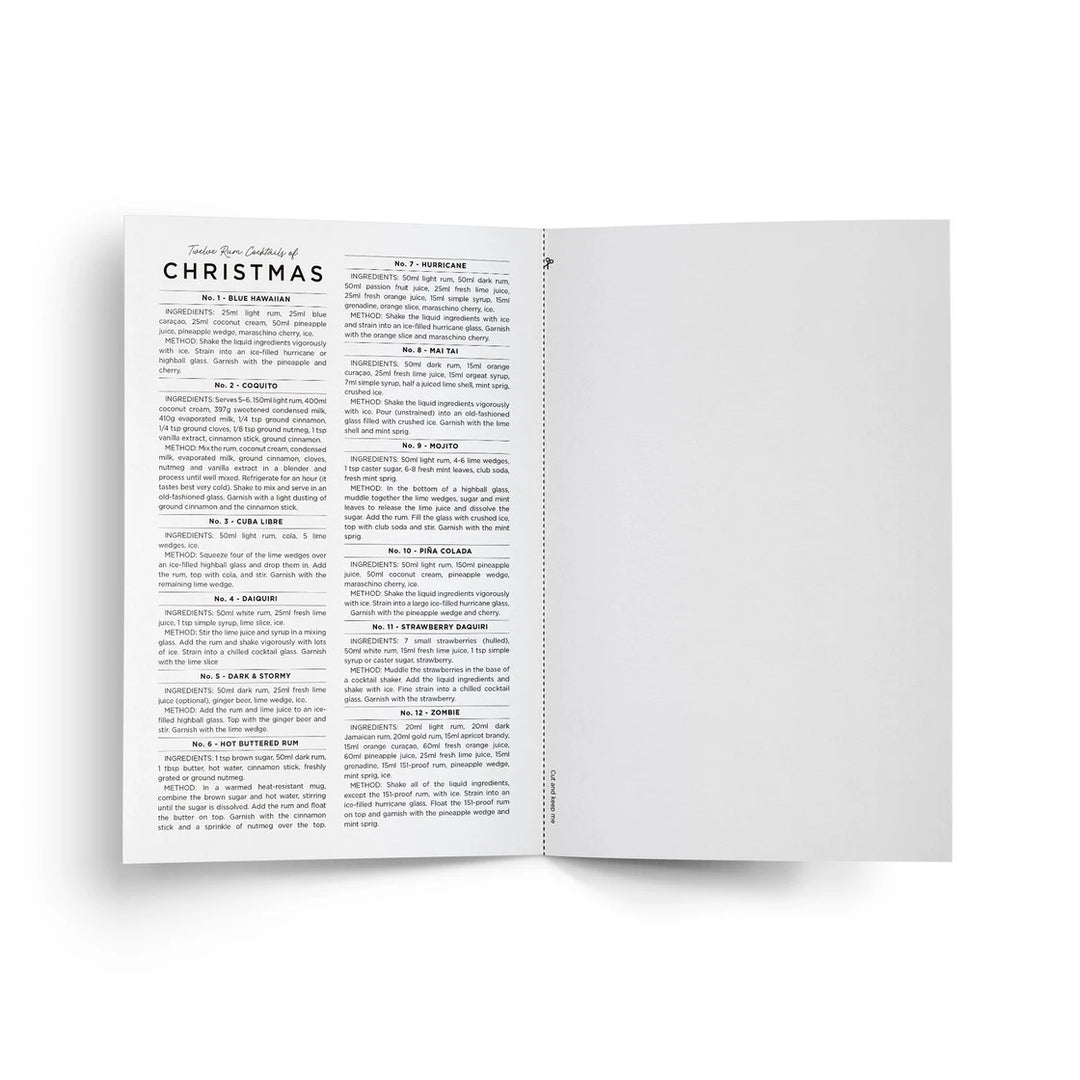 Twelve Rum Cocktails of Christmas Card