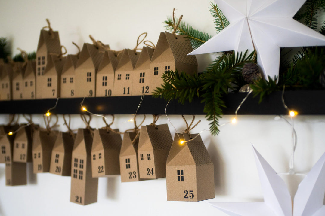 DIY Advent Calendar Houses Kit by Head in T' Clouds.