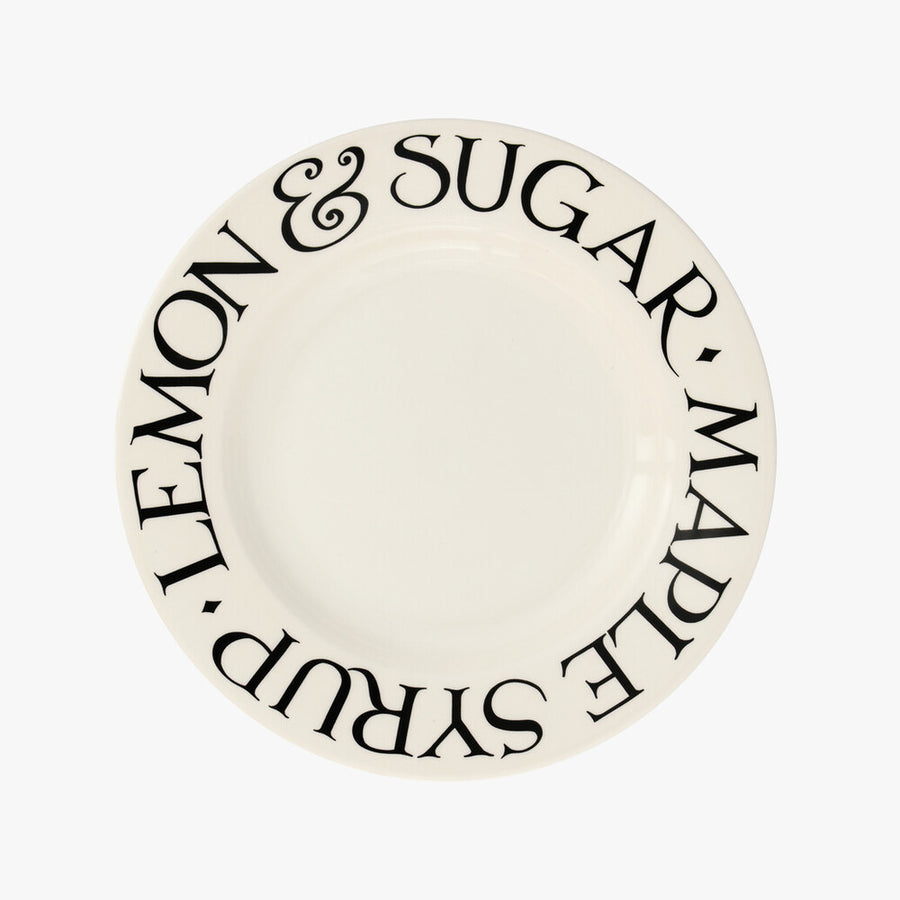 Black Toast Lemon & Sugar 8 1/2 inch plate