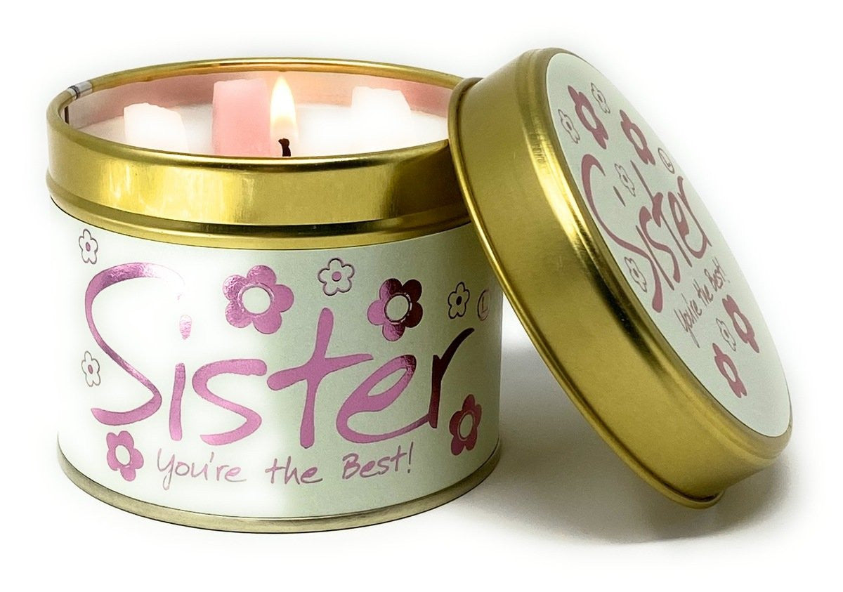 Sister - You're The Best! Scented Candle from Lily-Flame. Handmade in England.