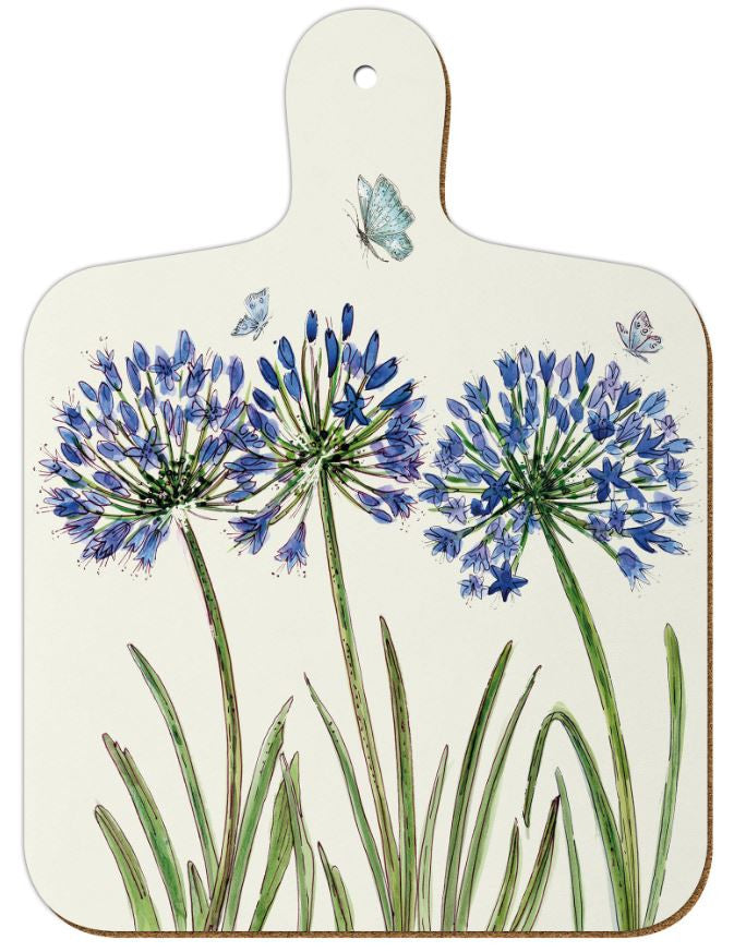 Caroline Cleave Agapanthus mini chopping board from Emma Ball.
