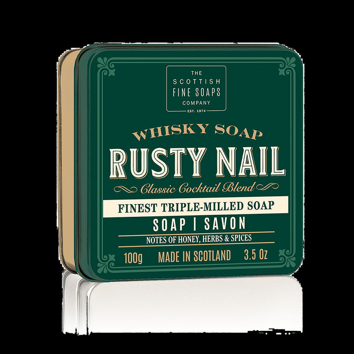 Made in Scotland Whisky Soap in a Tin from The Scottish Soaps Company -  Rusty Nail