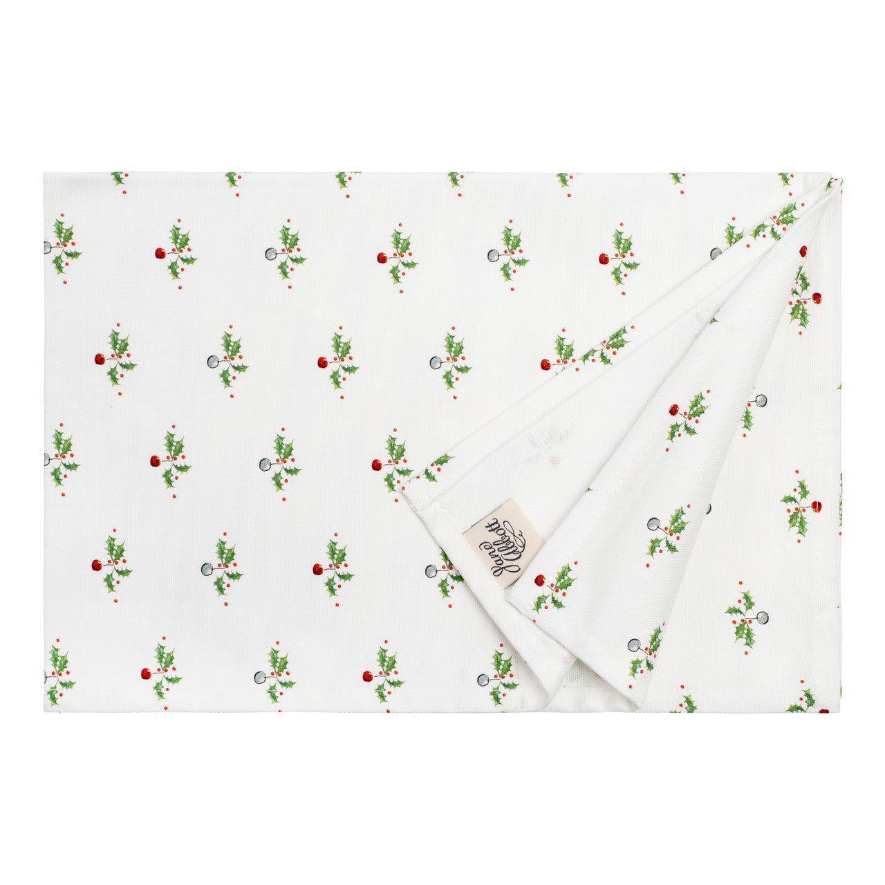 Holly and Berry Cotton Tea Towel by Jane Abbott