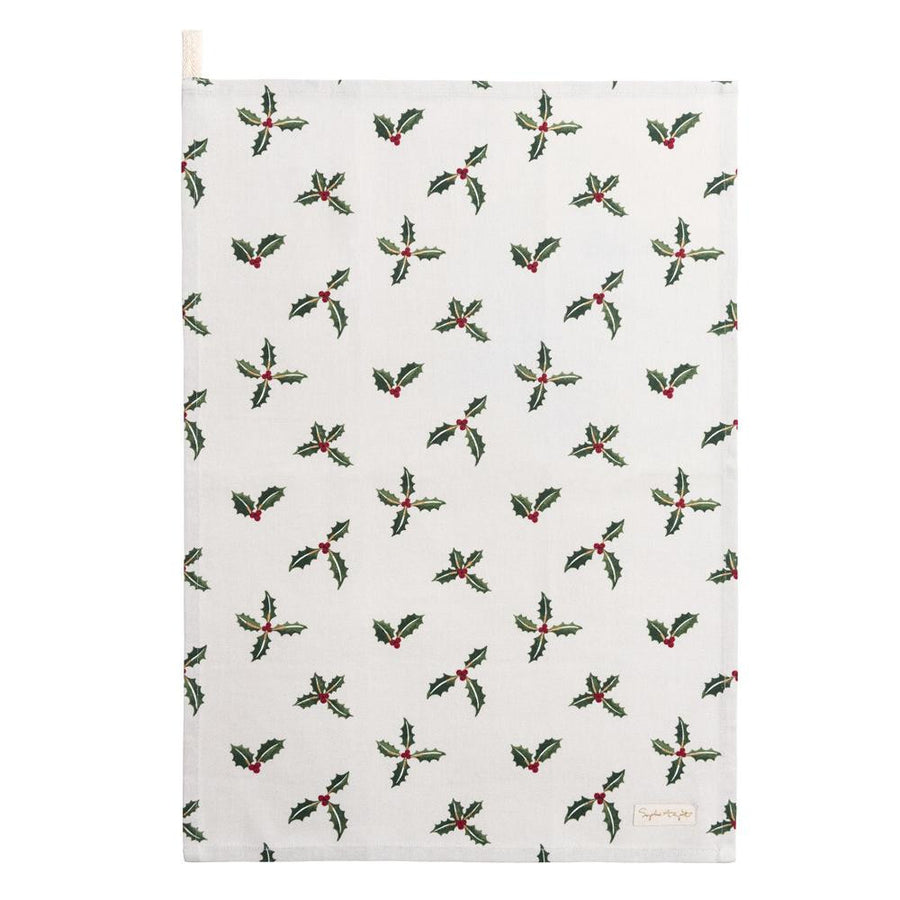 Sophie Allport Christmas Holly & Berry Tea Towel
