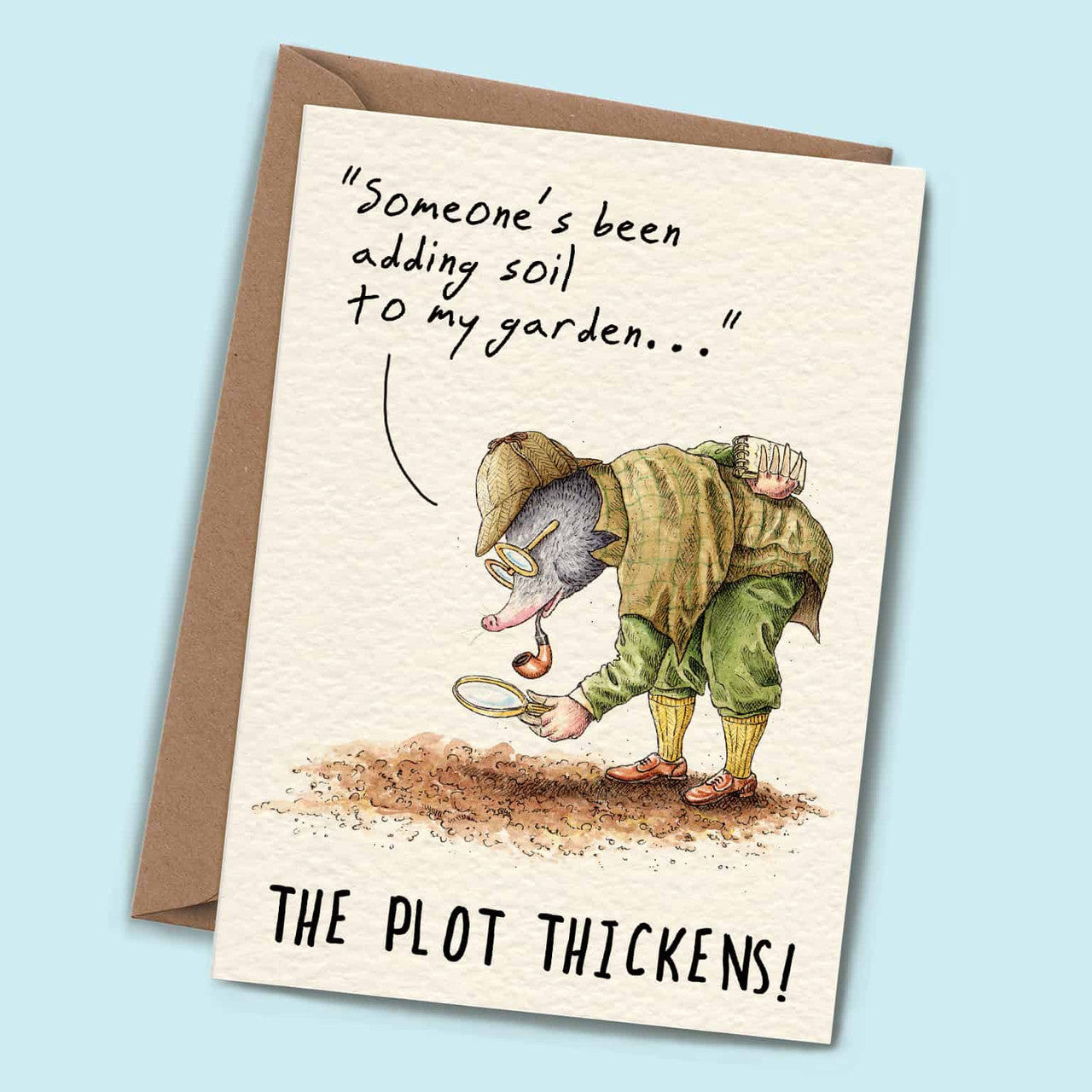 The Plot Thickens Greetings Card by Bewilderbeest.