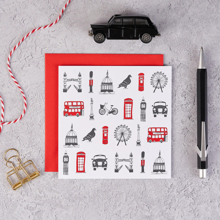 Simply London Pack of 8 Notecards from Victoria Eggs.