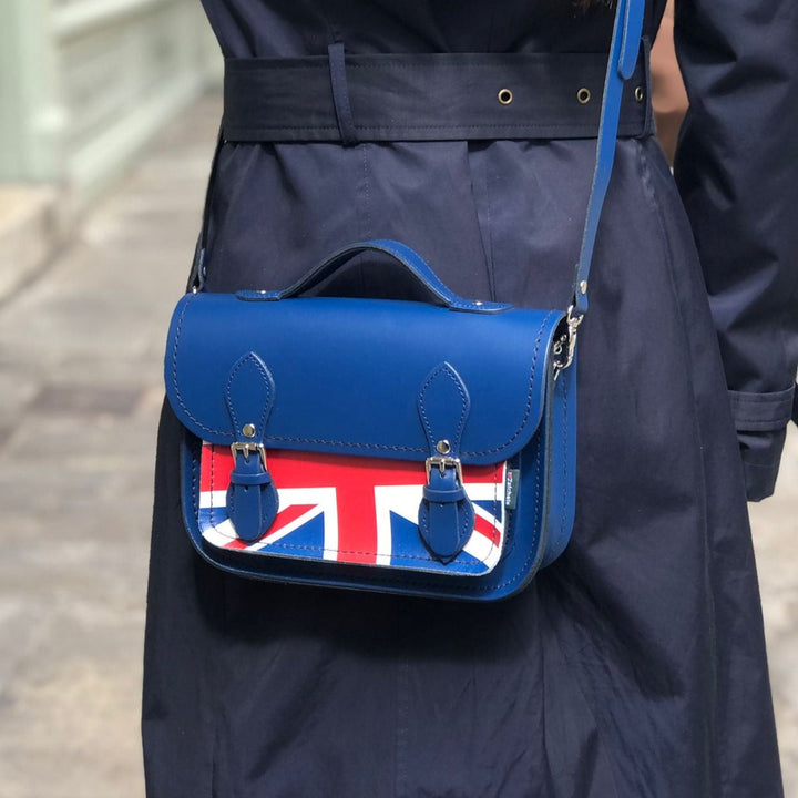 Handmade Leather Union Jack Midi Satchel by Zatchels.
