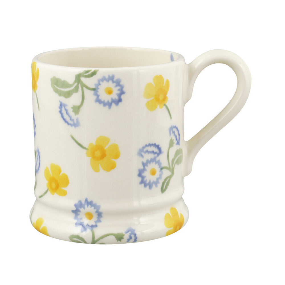 Emma Bridgewater Buttercup & Daisies Half Pint Mug. Handmade in England.