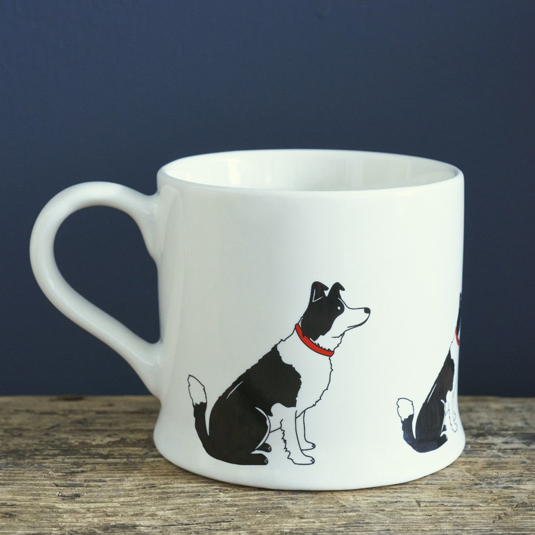 Border Collie pottery mug from Sweet William Designs.