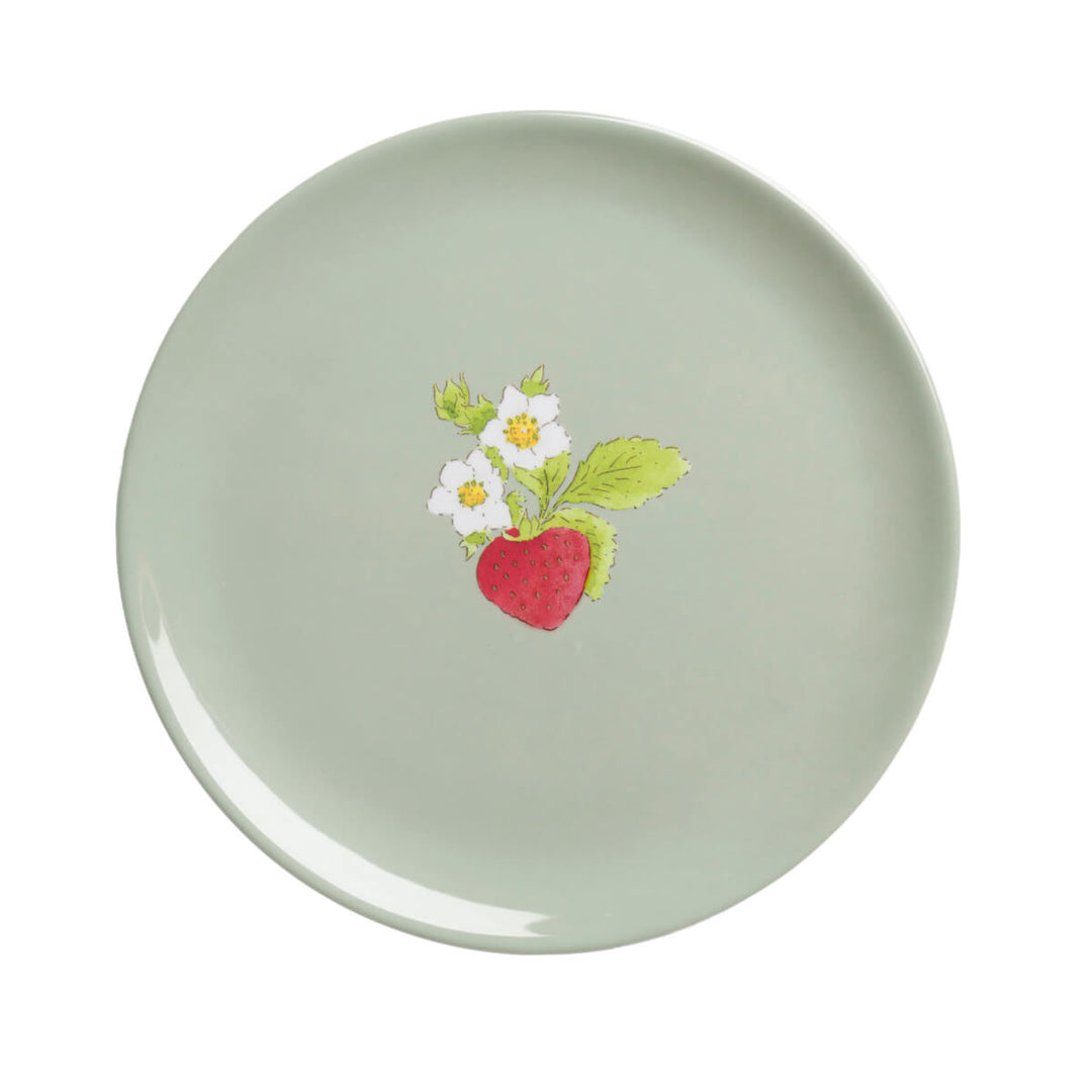 Strawberries Melamine Side Plate by Sophie Allport.