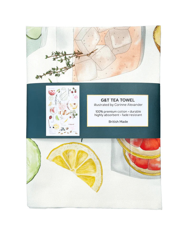 2023 G & T Tea Towel by Corinne Alexander.