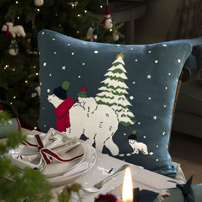 Sophie Allport Snow Seasont Knitted Statement Pillow