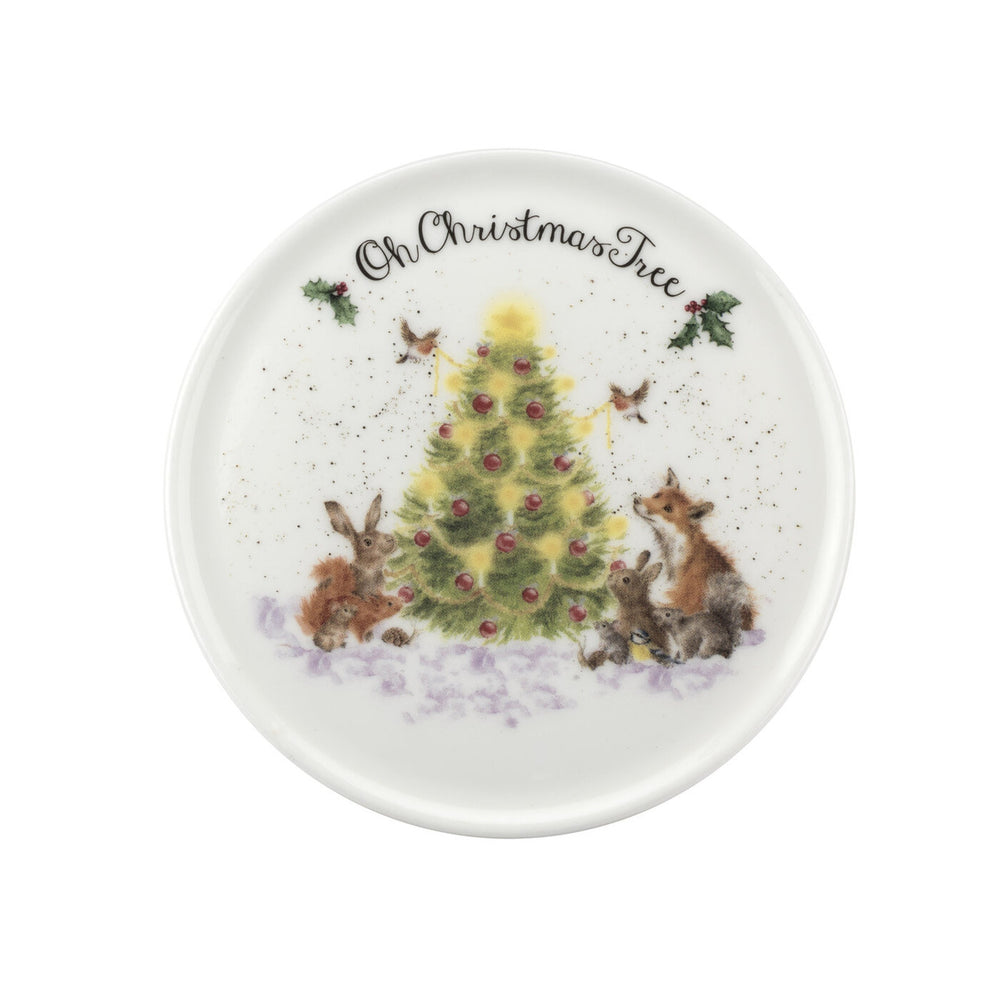 'Oh Christmas Tree' Fine Bone China Mug & Coaster Set from Wrendale Designs and Portmeirion