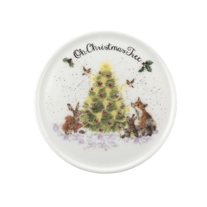 'Oh Christmas Tree' Fine Bone China Mug & Coaster Set from Wrendale Designs and Portmeirion