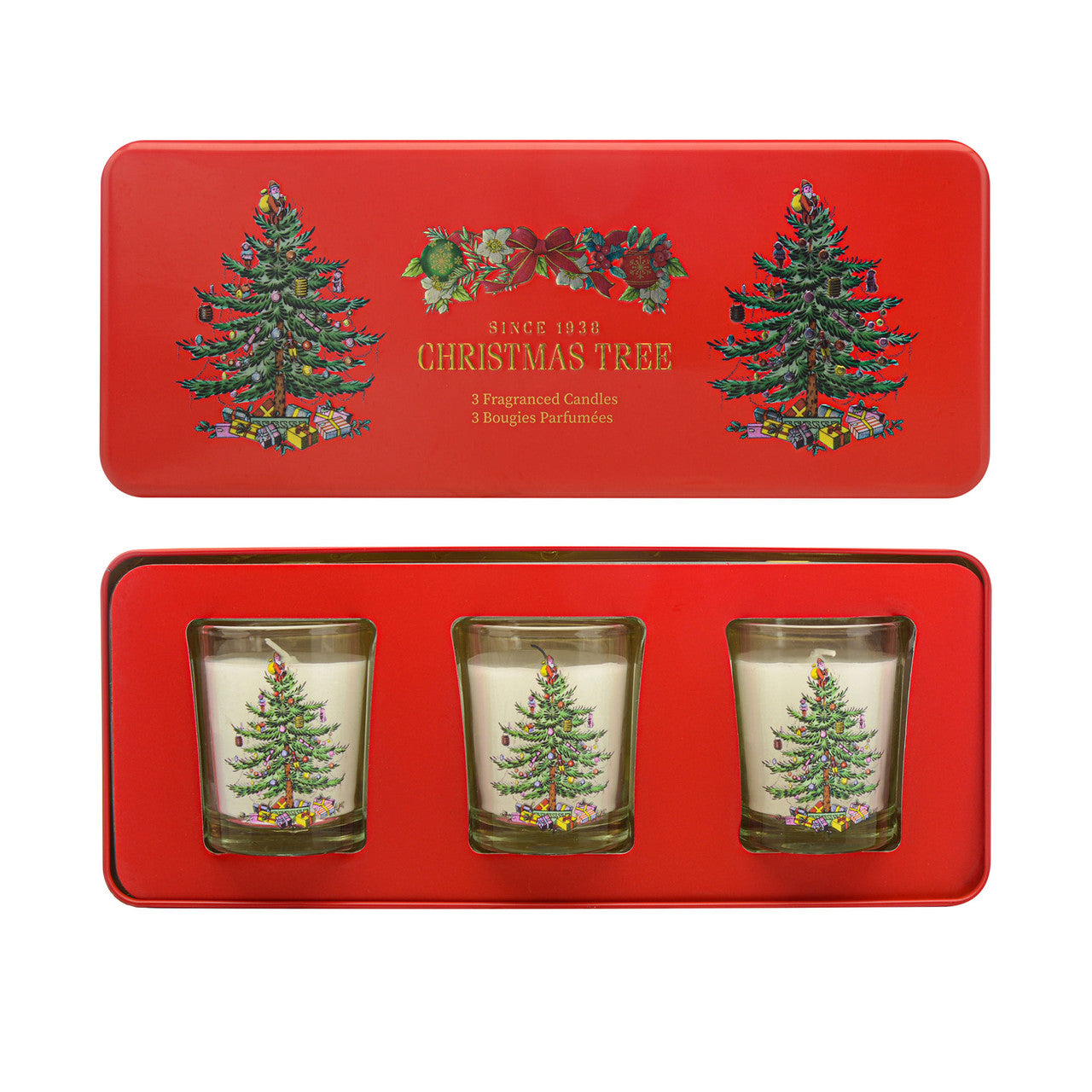 Christmas Tree Votive Gift Set by Wax Lyrical. Made in the UK.
