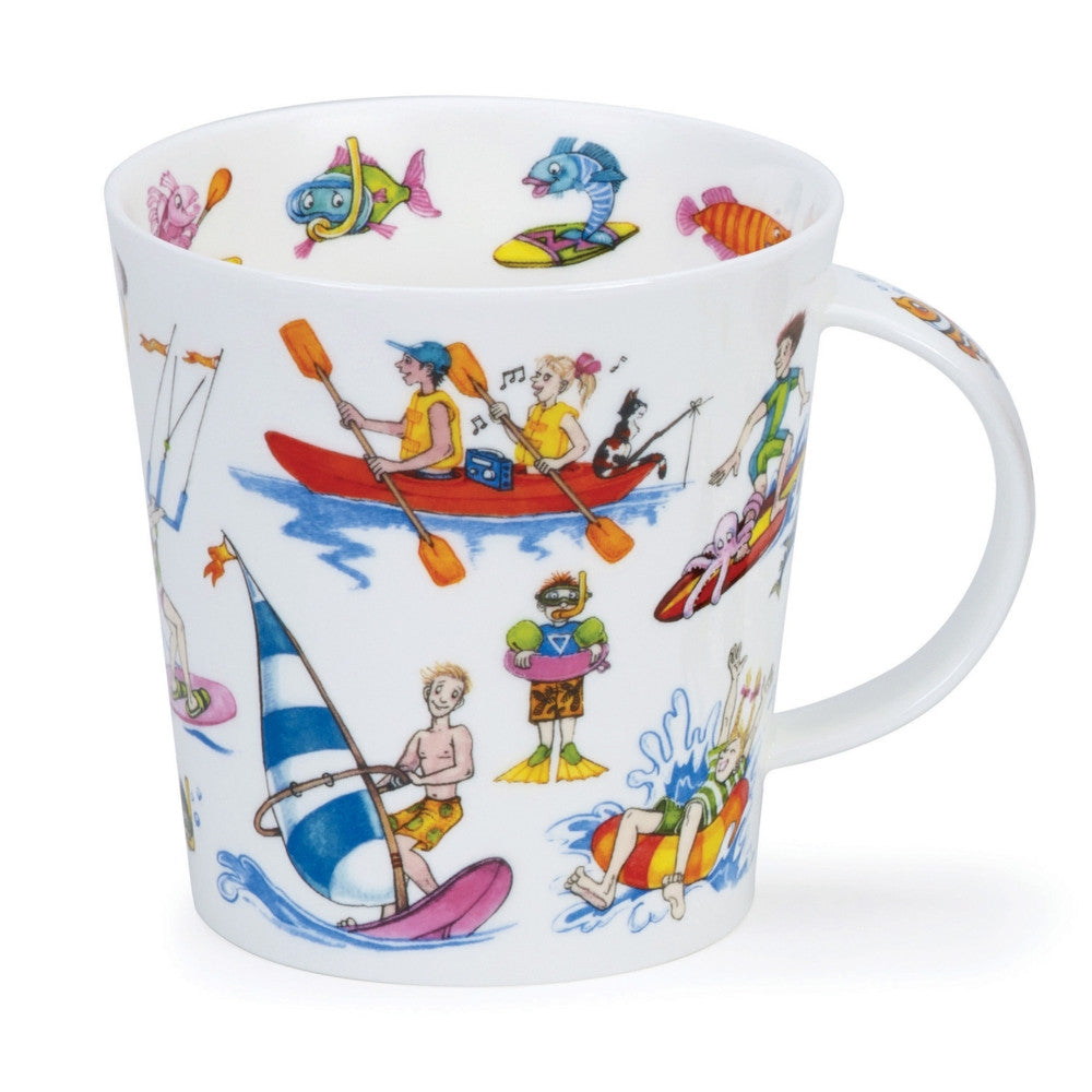 Dunoon Cairngorm Troubled Waters bone china mug.