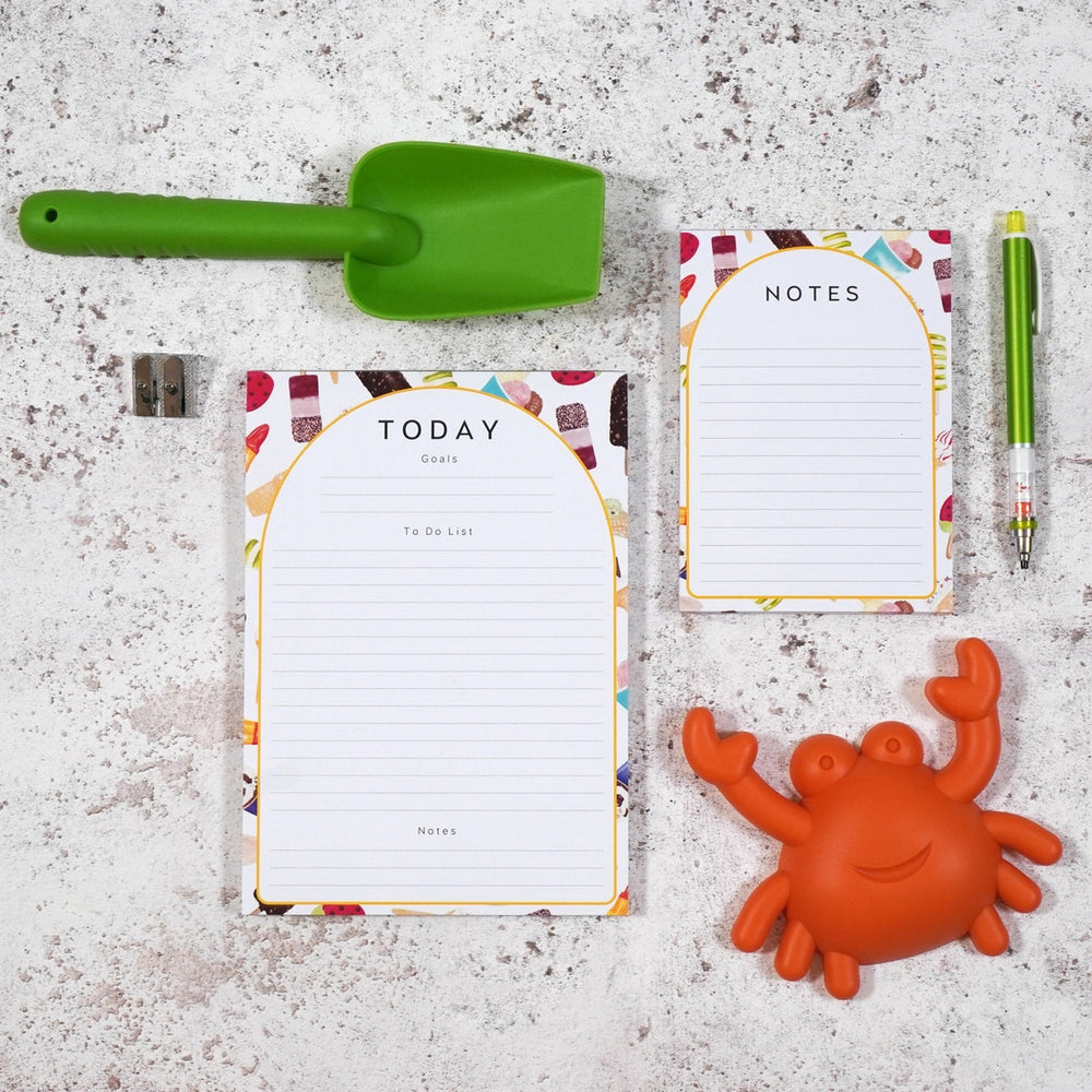 Ice Cream A6 Notepad by Corinne Alexander. Made in the UK