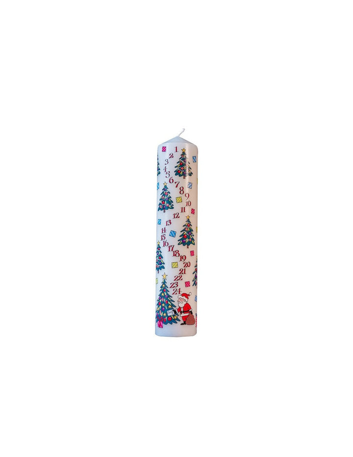 Alison Gardiner Christmas Trees Pillar Advent Candle