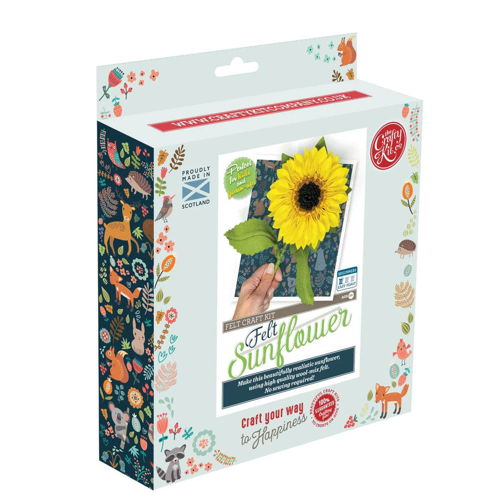 Felt Sunflower Craft Kit from The Crafty Kit Co. Made in Scotland