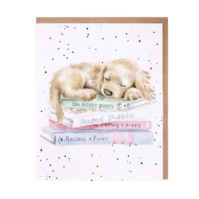'A Pup's Life' Greetings card by Hannah Dale for Wrendale Designs.
