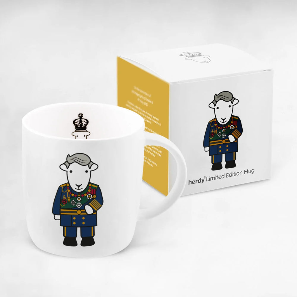 Herdy King Charles III Limited Edition Coronation Mug. Made in England.