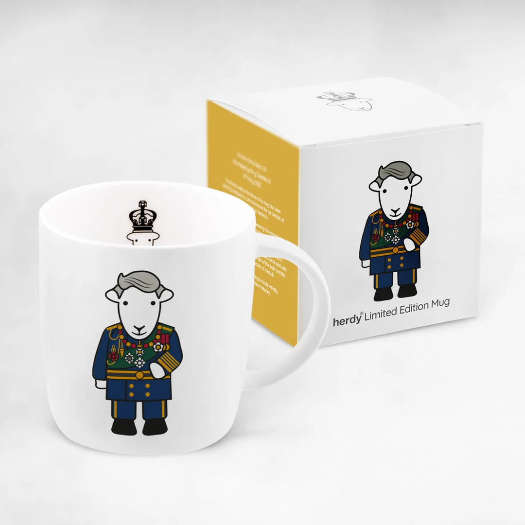 Herdy King Charles III Limited Edition Coronation Mug. Made in England.