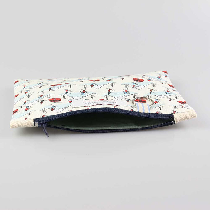 Snowy Mountain Flat Purse with Keyring by Poppy Treffry