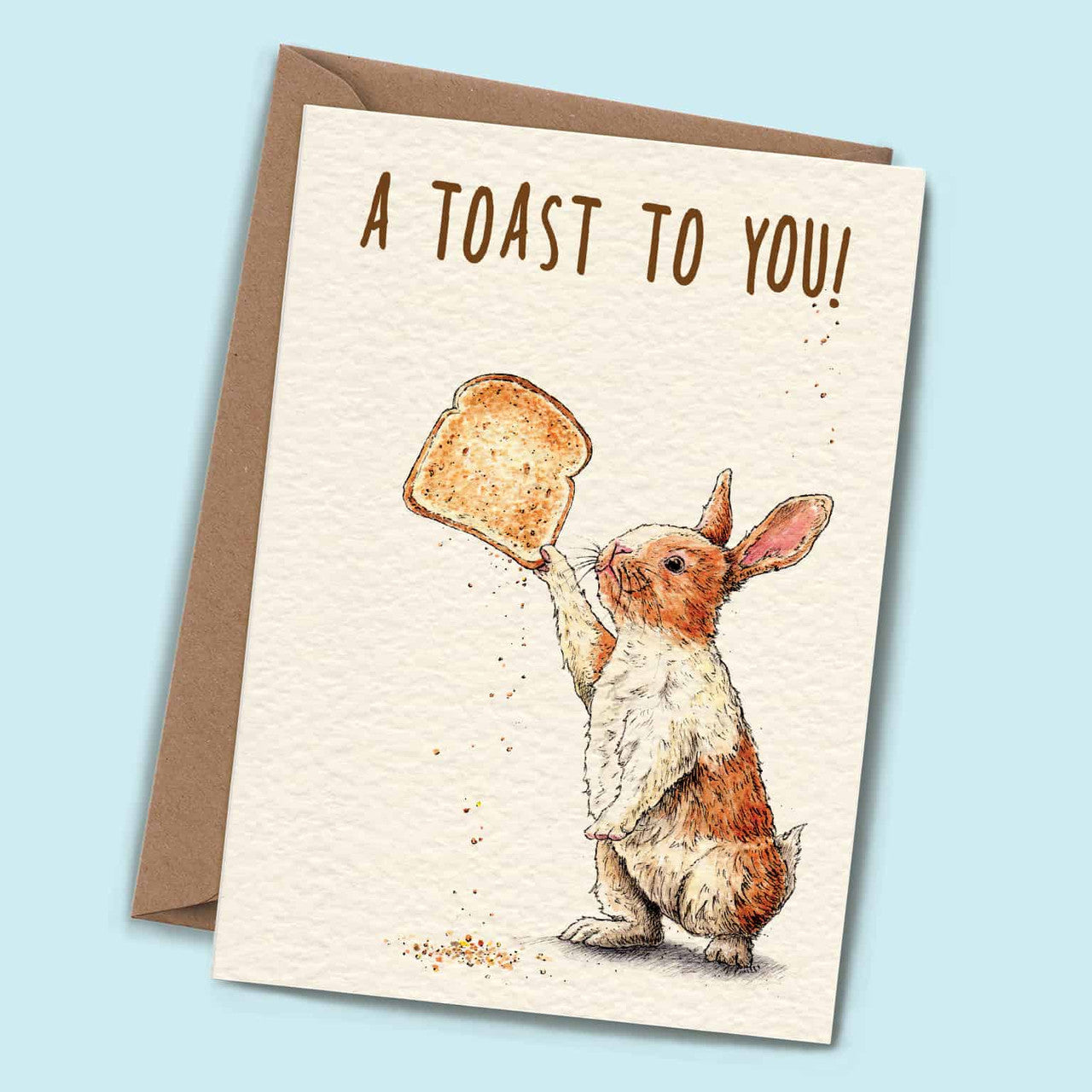 A Toast to You Greetings Card by Bewilderbeest.