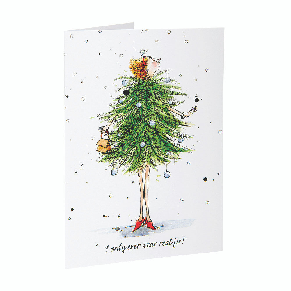 Real Fir Greeting Card by Jane Abbott