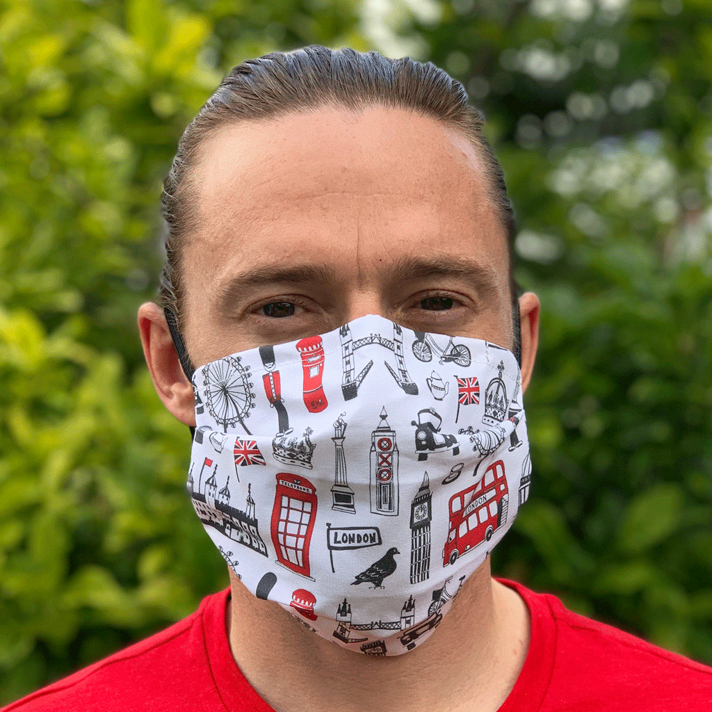 Big Smoke Pleated Fabric Face Mask from Victoria Eggs.
