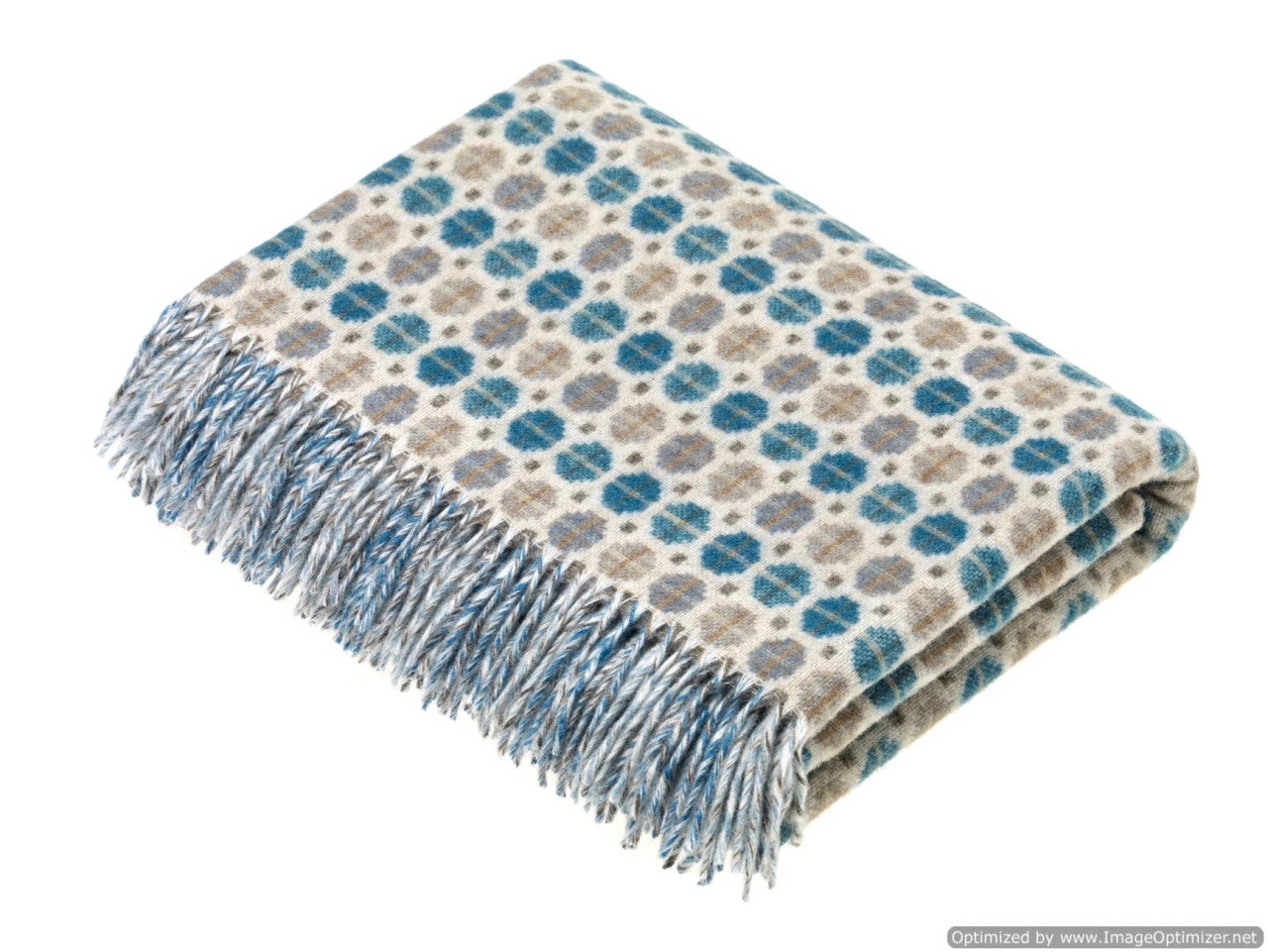 Eucalyptus Aqua Lambswool Throw by Bronte Moon.